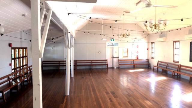 Upstairs Stage Area Looking Down Centr Eof Hall