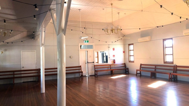 Upstairs Stage Area Looking To Kitchen Servery And Exit